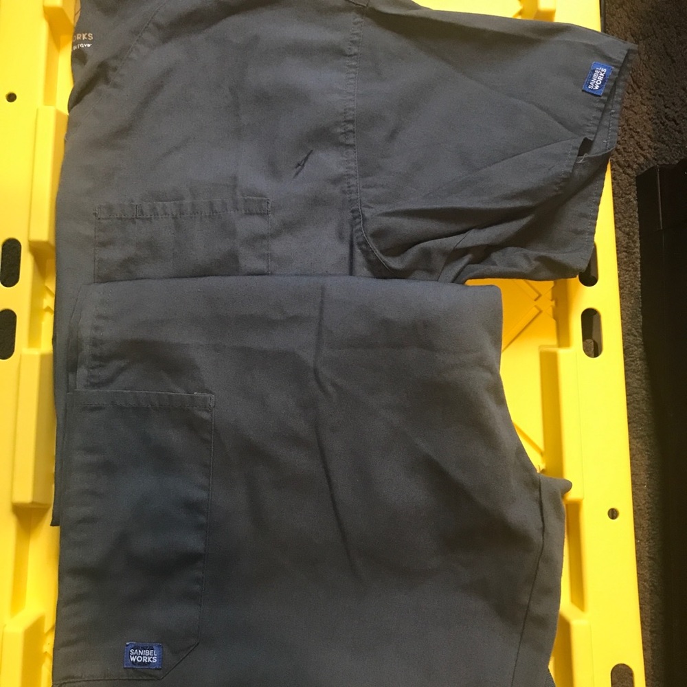 Medium gray scrubs